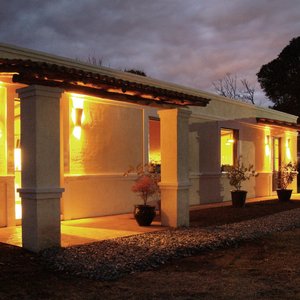 vista exterior iluminada