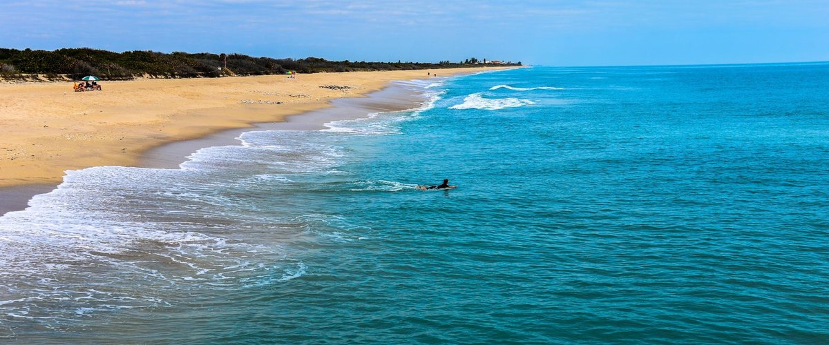 Atlantic Ocean Beach at Sebastian Inlet State Park Florida