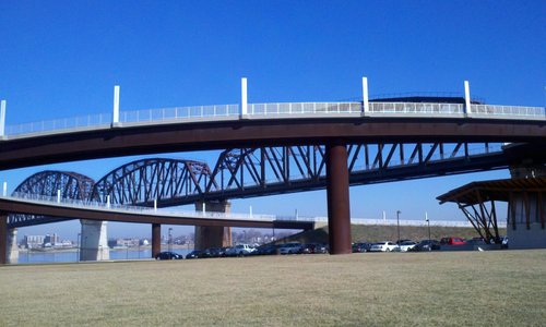 The Big Four Bridge from below!