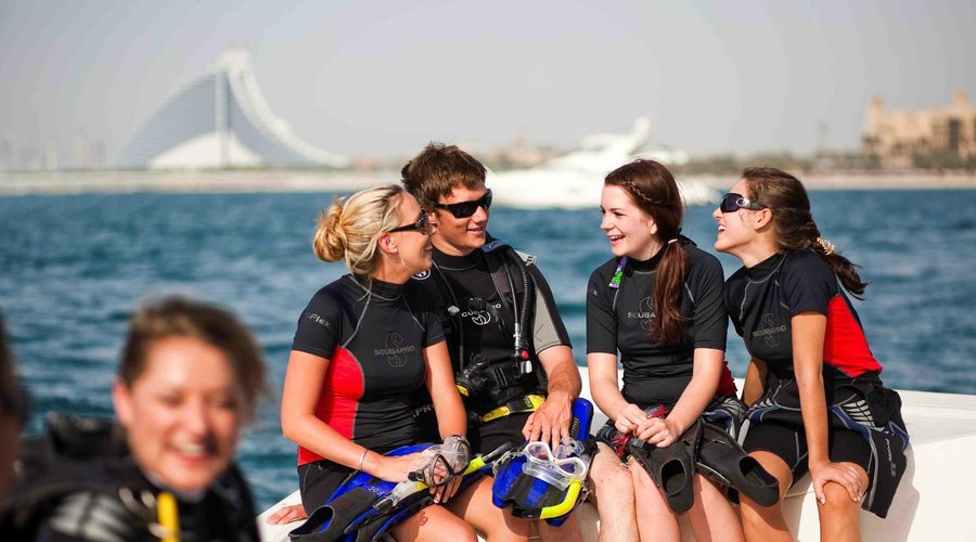 Guests enjoying a day on the diveboat