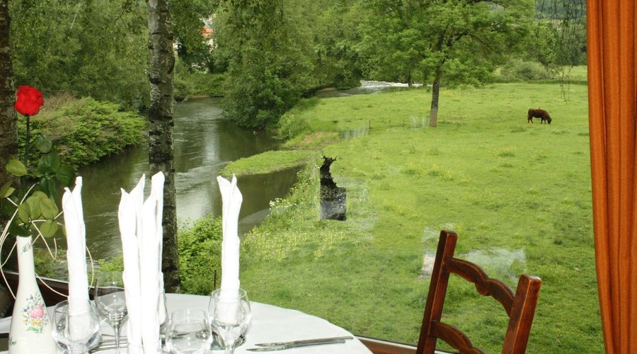 La vue sur la 'rivière et ses chutes'