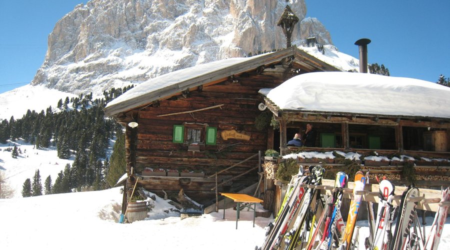 Ciadinat Hütte mit Langkofel