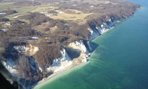 Helikopertur over Møn's klint