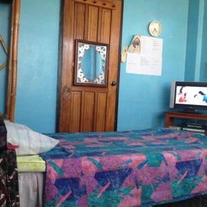 one of their air-conditioned  rooms.