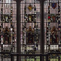 Fragments of medieval stained glass
