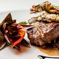 filetto con carciofi, tartufo nero....