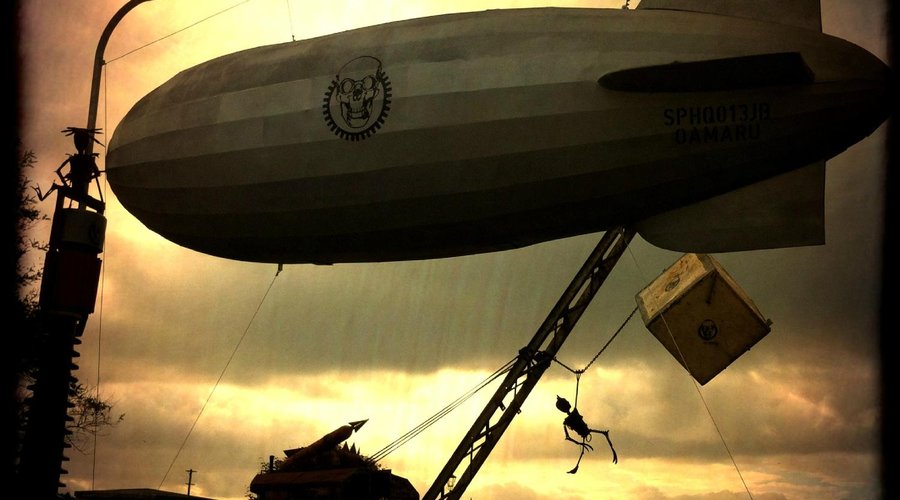 the airship at twilight