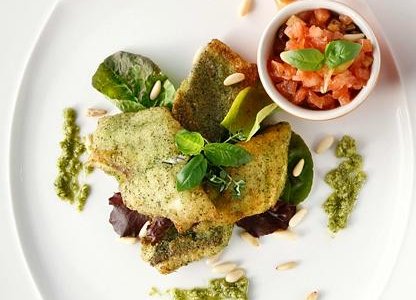 filetto di gallinella in crosta di aromi