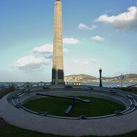 The Floral Clock with the Cenotaph in the background.