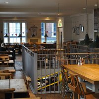 The upstairs seating at the Boston Tea Party