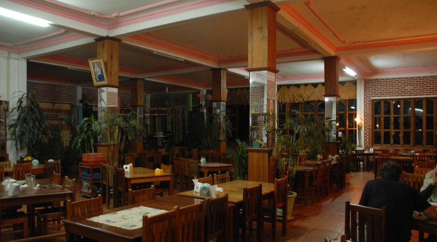 Restaurant across the road and left a bit