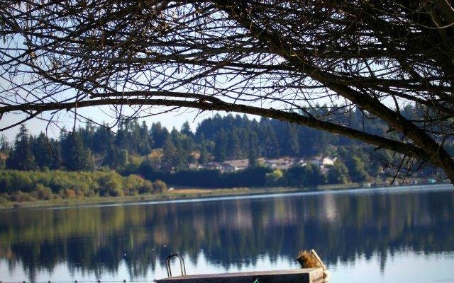 The lake is like glass in the morning