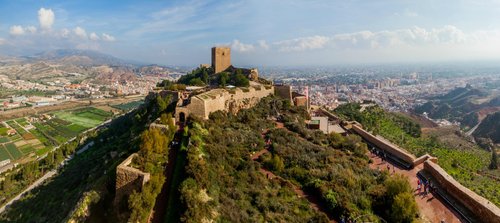 Panorámica desde la Torre del Espolón en el castillo de Lorca