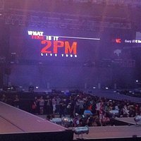 near the stage