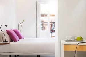 Artrip Hotel in Madrid, image may contain: Cushion, Home Decor, Linen, Interior Design
