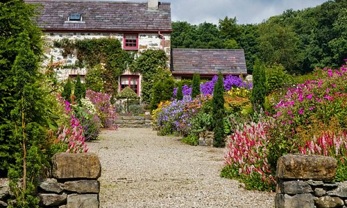 Pretty Garden Cottage and colourful summer borders