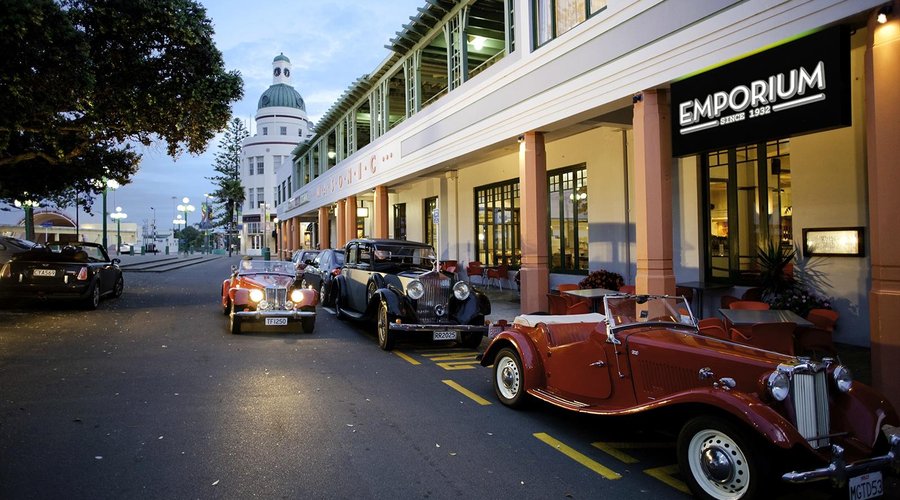 Art Deco Masonic Hotel on Marine Parade Napier
