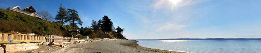 Beach looking at back of Inn