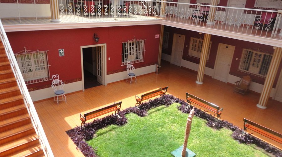 Hotel courtyard