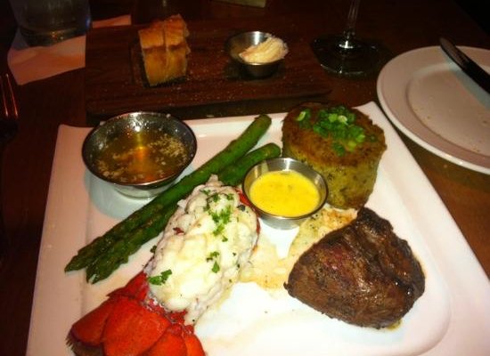 surf and turf at Land Ocean
