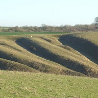 The deep folds in the hillside making for a difficult assault