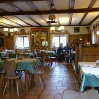 The main restaurant area before the rush
