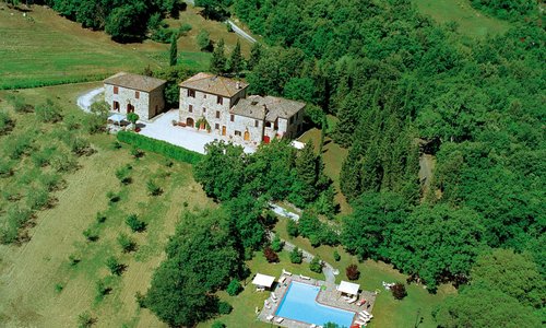 A view above the property