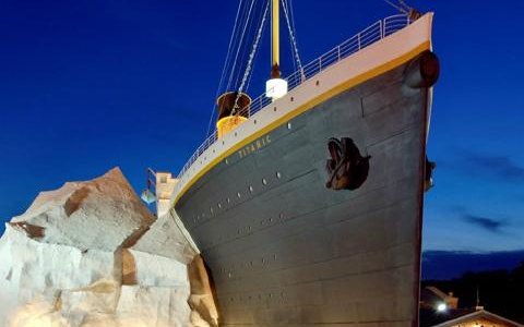 Exterior shot of Titanic Museum Attraction Pigeon Forge, Tn.