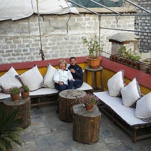 Lounge auf kleiner Terrasse