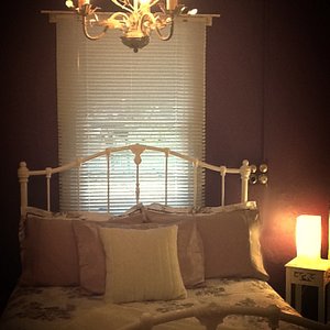 The purple bedroom