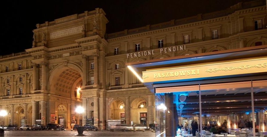 Our outdoor area overlooking Piazza della Repubblica