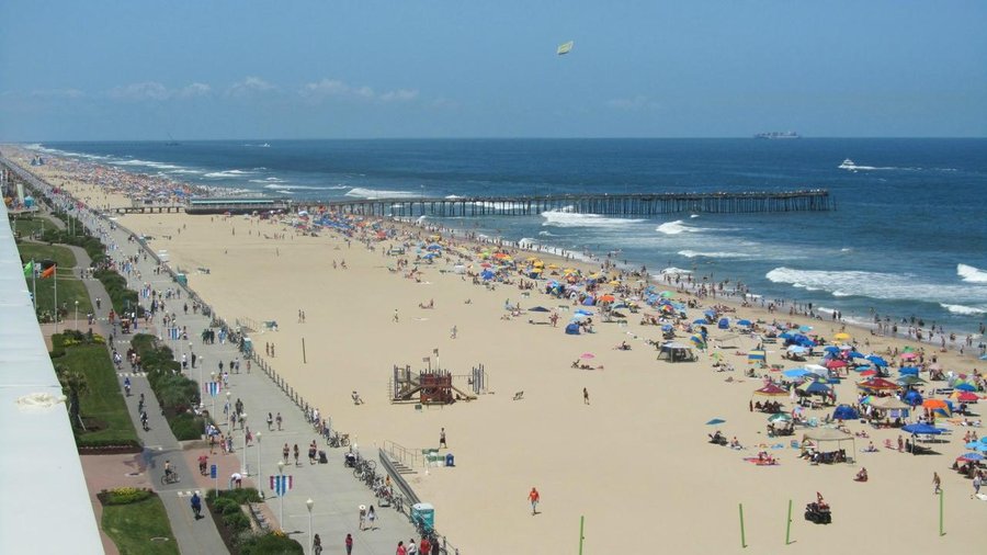 Great view of the beach and ocean
