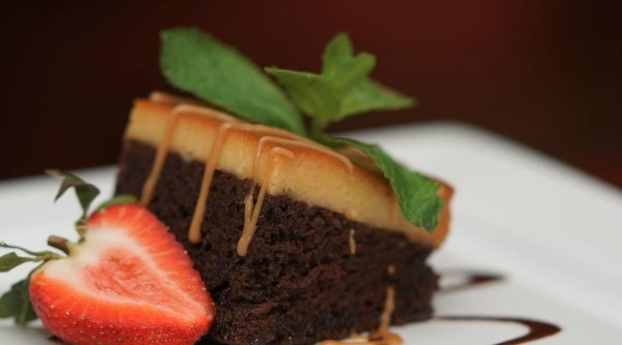 Mamá Judith Flancocho - chocolate cake with coconut flan - our signature dessert!