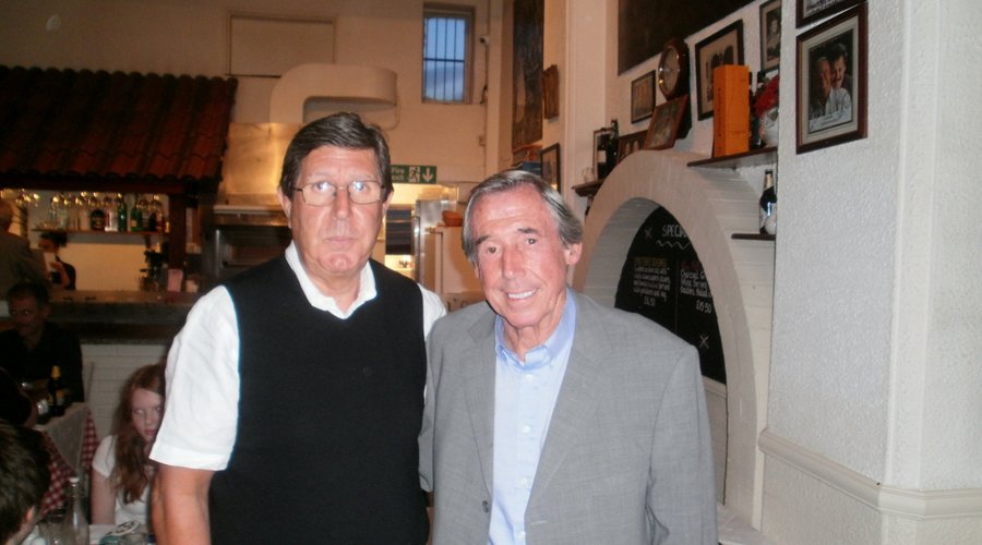 Gordon Banks Having A Meal At Robertos