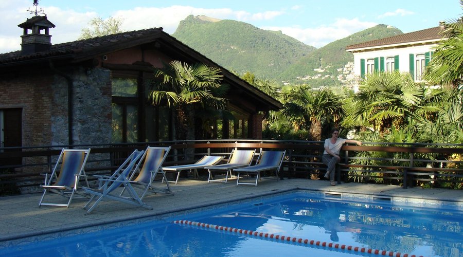 The outdoor pool
