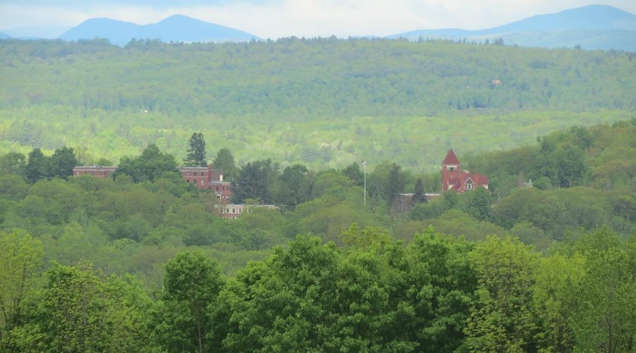 View of Hebron Academy and The White Mountains