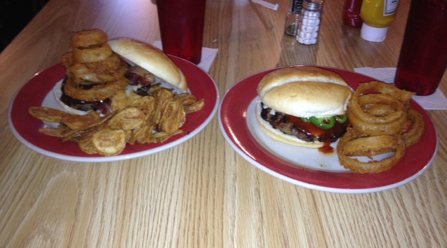 Delicious BBQ and jalapeño burgers!