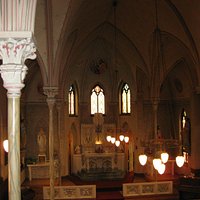 Inside Old St. Peter's Landmark.