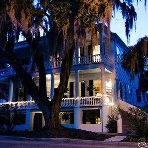 Rhett House at night