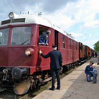 Veterantoget er ankommet til Korinth - The heritage train has arrived in Korinth