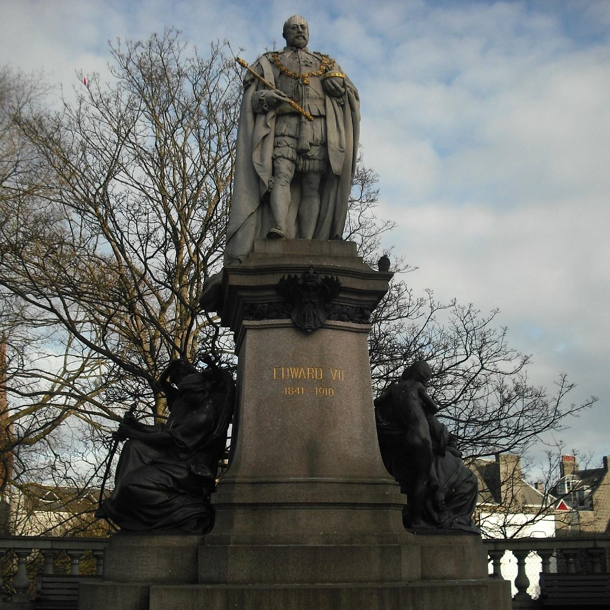 London, England, UK. Statue of Prince Albert (by Alfred Drury