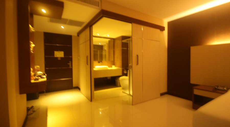 View from the room towards the bathroom
