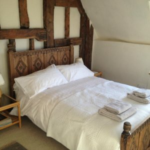 Beamed double bedroom