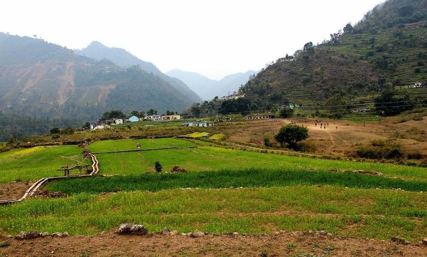 near by Himalayan villages and farm land