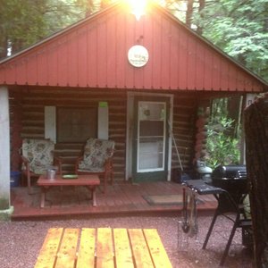 waterfall cabin