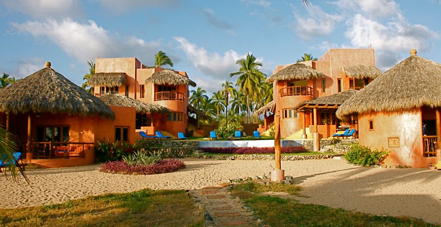 view of property from beach