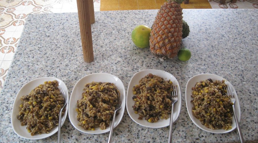 We made a sweet dinner at ramblers...pelau!
