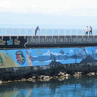 View of a portion of the breakwater