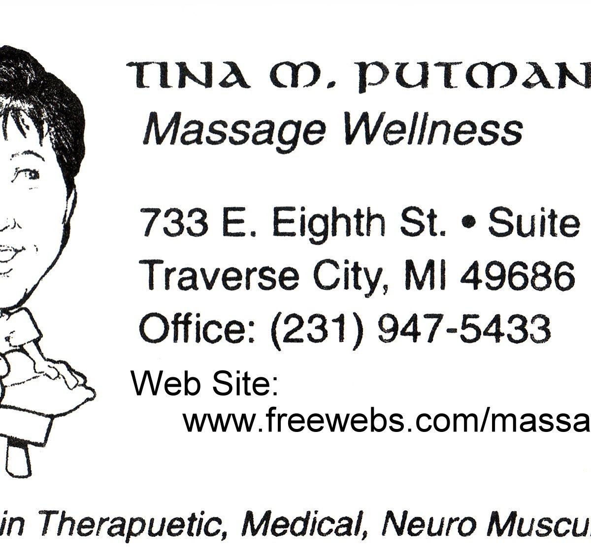 Tina M Putman, CMP Massage Wellness (Traverse City, MI): Hours, Address