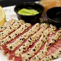 The Sesame Seared Sashimi Tuna. It may be a tongue twister, but it's also an appetizer!